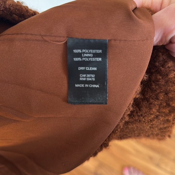 House of Harlow 1960 Rich Brown Rouland Boucle Teddy trench medium - Picture 6 of 6